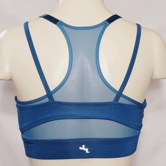 JoyLab Double Layer Mesh Sports Wire Free Sports Bra XS Ocean Blue NWT - Picture 3 of 5